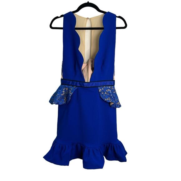 Three Floor Revolve West End Cobalt Blue and Rose Nude Dress NWT - Picture 2 of 13